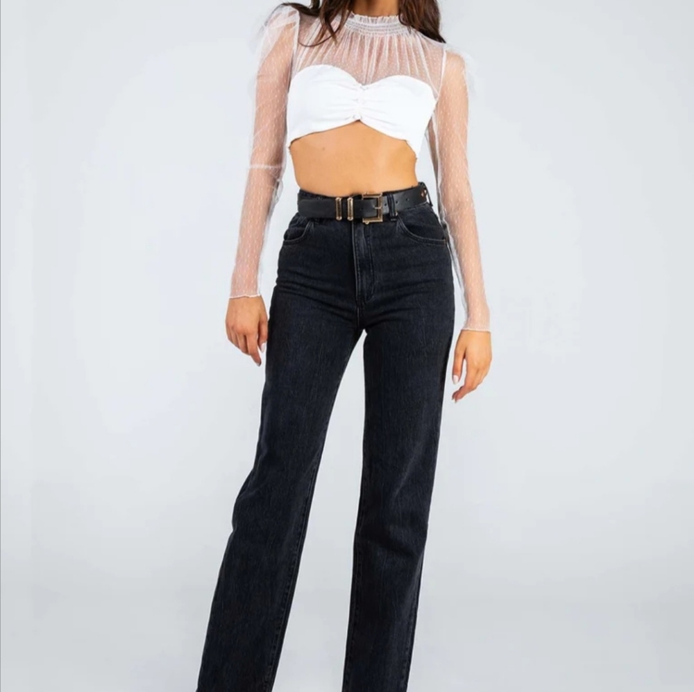 Sheer Crop Top - Picture 2 of 7